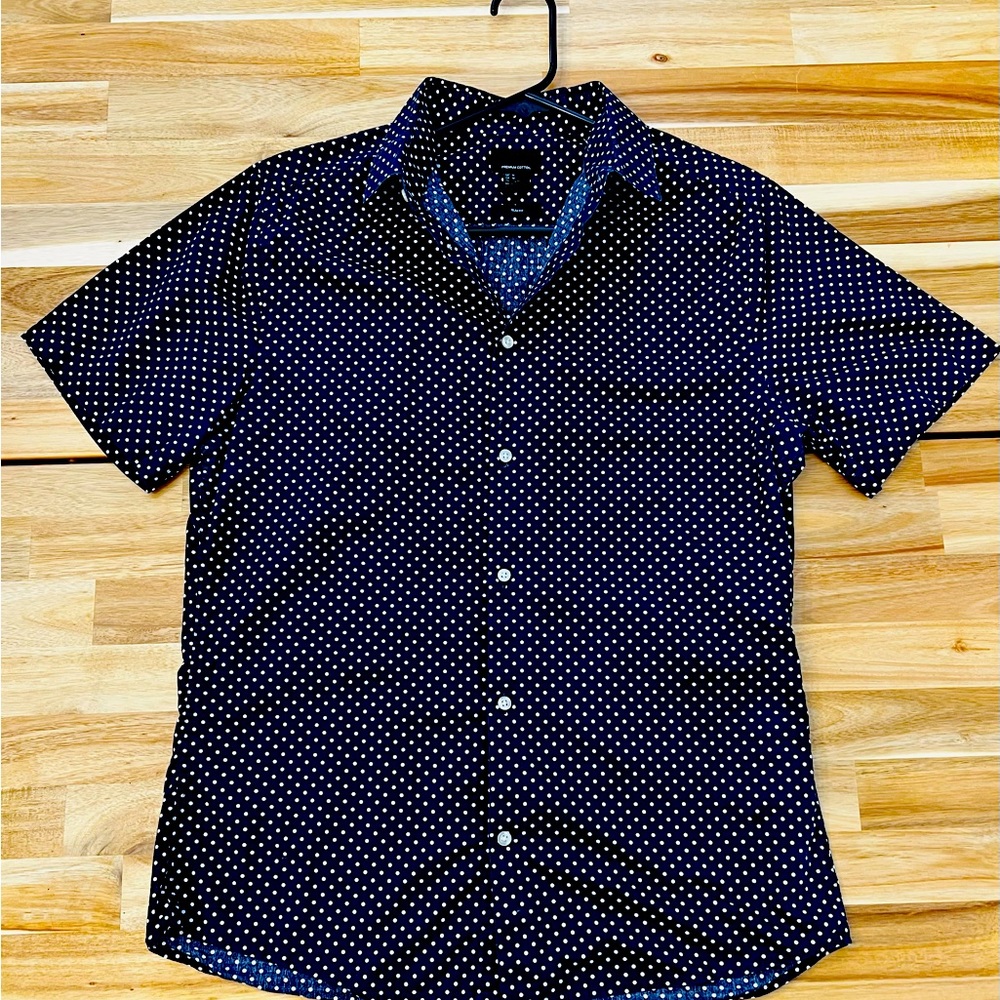 H&M Premium Cotton Poka-Dot Button Up